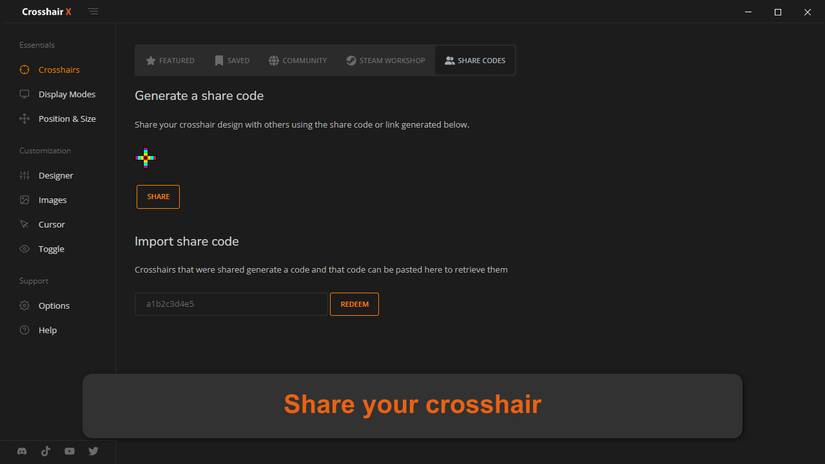 A screenshot of Crosshair X