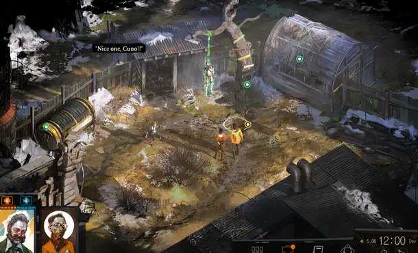 Promotional screenshots from Disco Elysium.