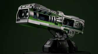 An image showing a Doom Eternal's BFG inspired PC case.