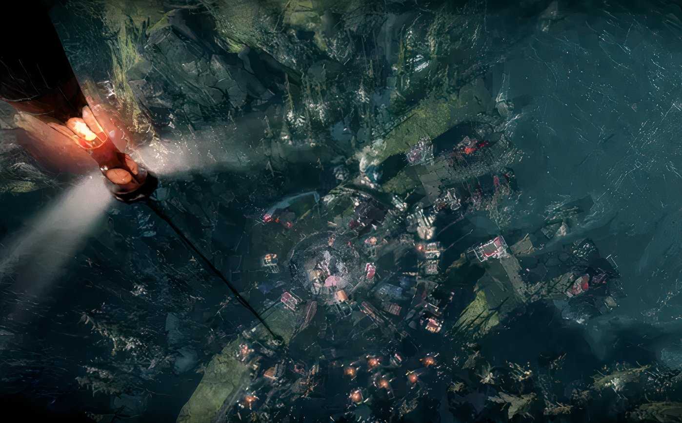 A promotional screenshot for the Frostpunk game.
