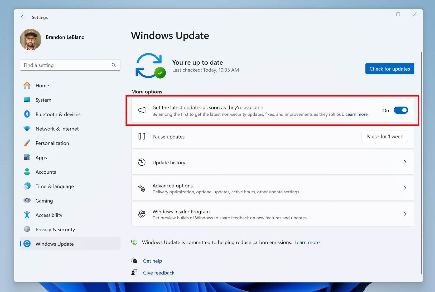 Getting the latest updates