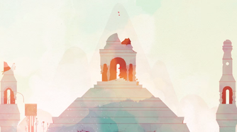 A promotional screenshot for Gris.