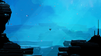 A promotional screenshot for Gris.