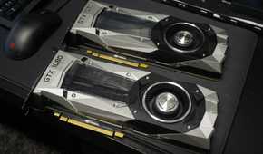 GTX 1070 and GTX 1080 founder's edition cards side by side