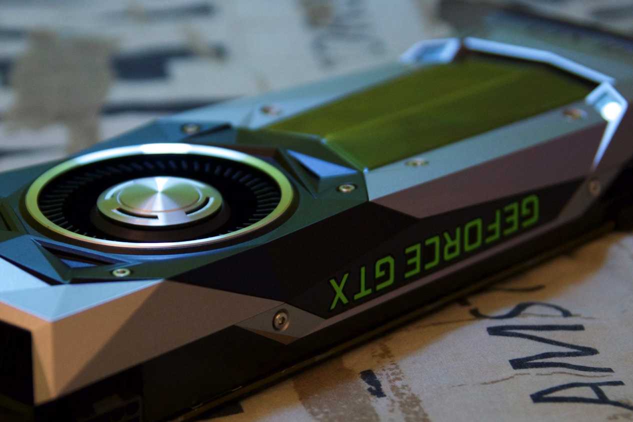 Close-up of GTX 1070 founder's edition