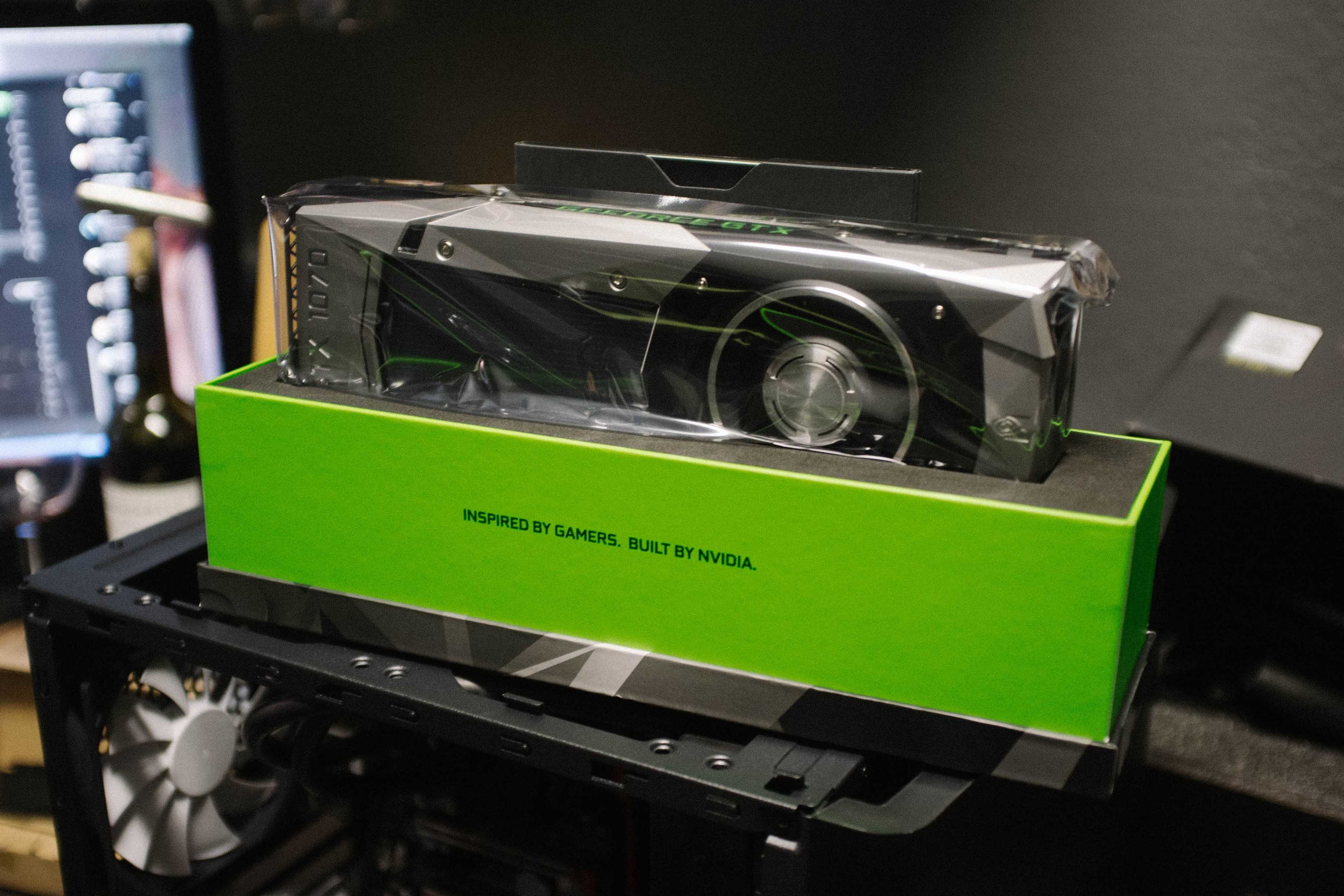 GTX 1070 founder's edition card with box