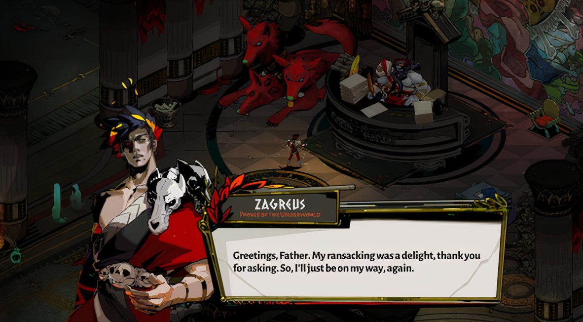 A screenshot of the Hades gameplay experience.