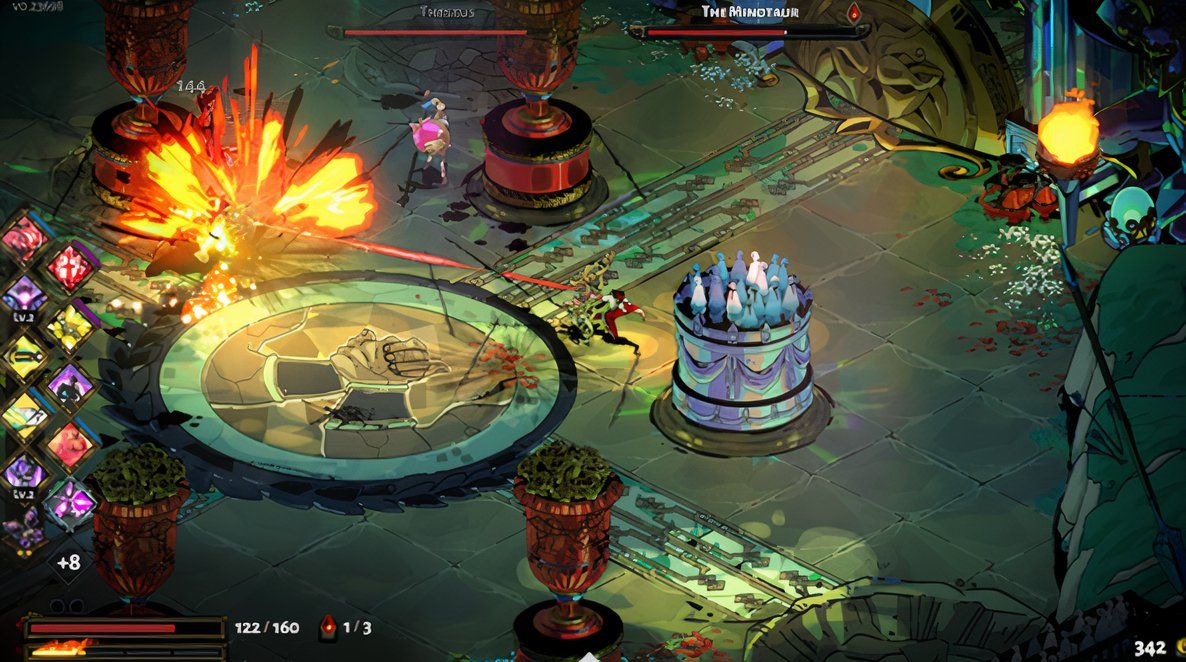 A screenshot of the Hades gameplay experience.