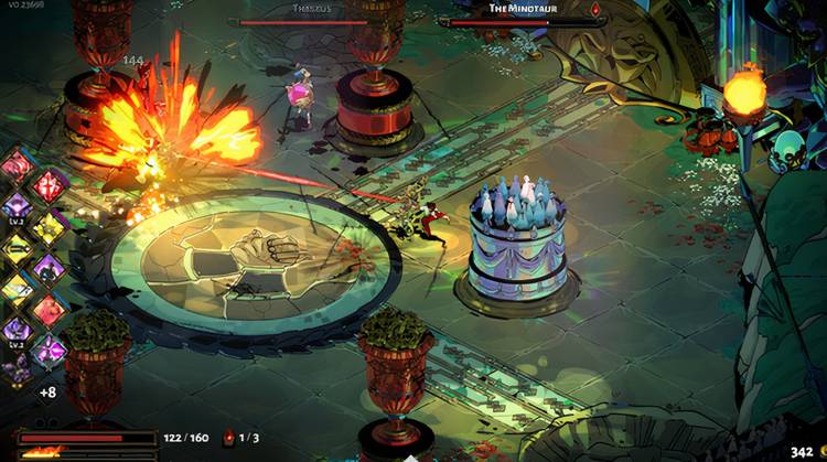 A screenshot of the Hades gameplay experience.