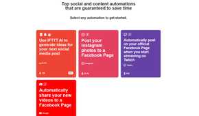 screenshot of ifttt website showing social media applets