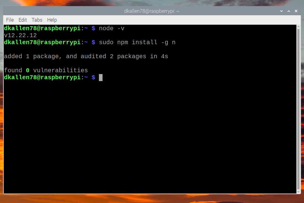 using NPM to install n
