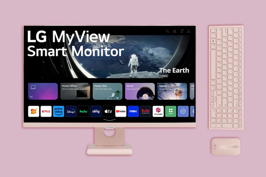 This pink LG MyView is the cutest smart monitor you'll ever see