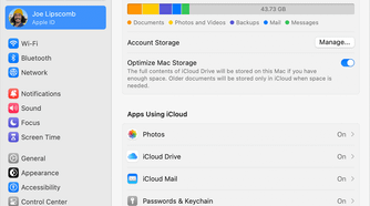macos sonoma system settings icloud apps using icloud