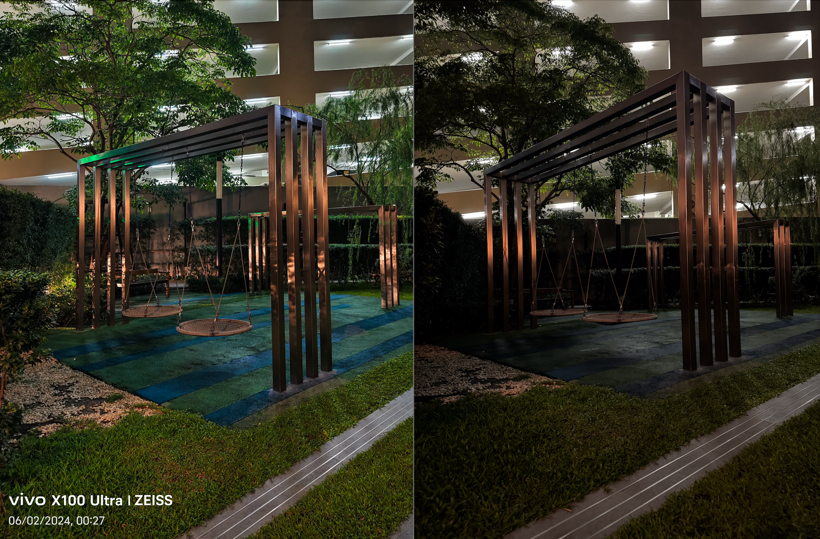 Main camera, Vivo X100 Ultra (left); iPhone 15 Pro Max (right)
