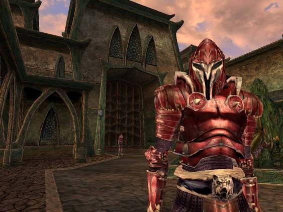 The Elder Scrolls III: Morrowind knight in red armor