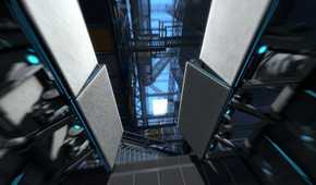 A promotional screenshot of the Portal 2 gameplay experience.