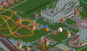 RollerCoaster Tycoon big park with several coasters