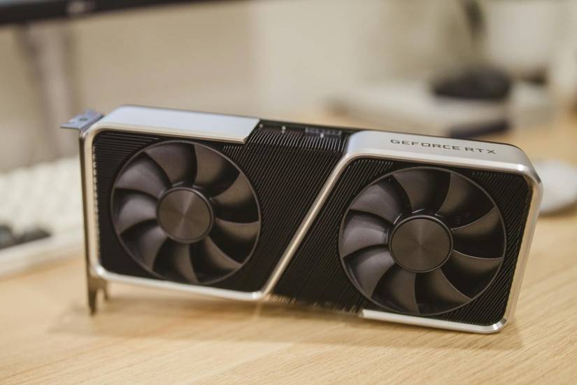 RTX 3060 Ti founder's edition on a desk