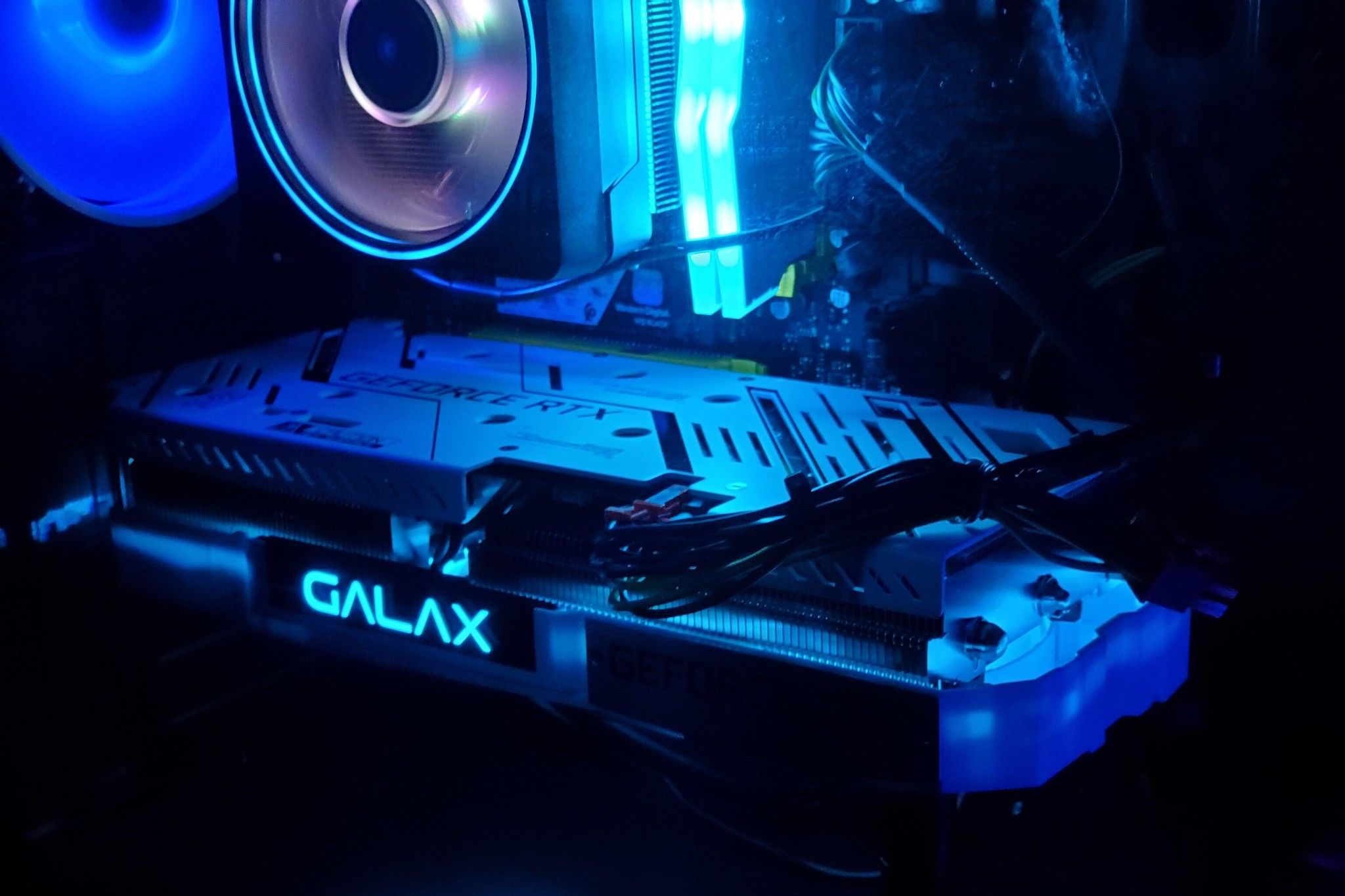 RTX 3060 Ti installed inside a PC