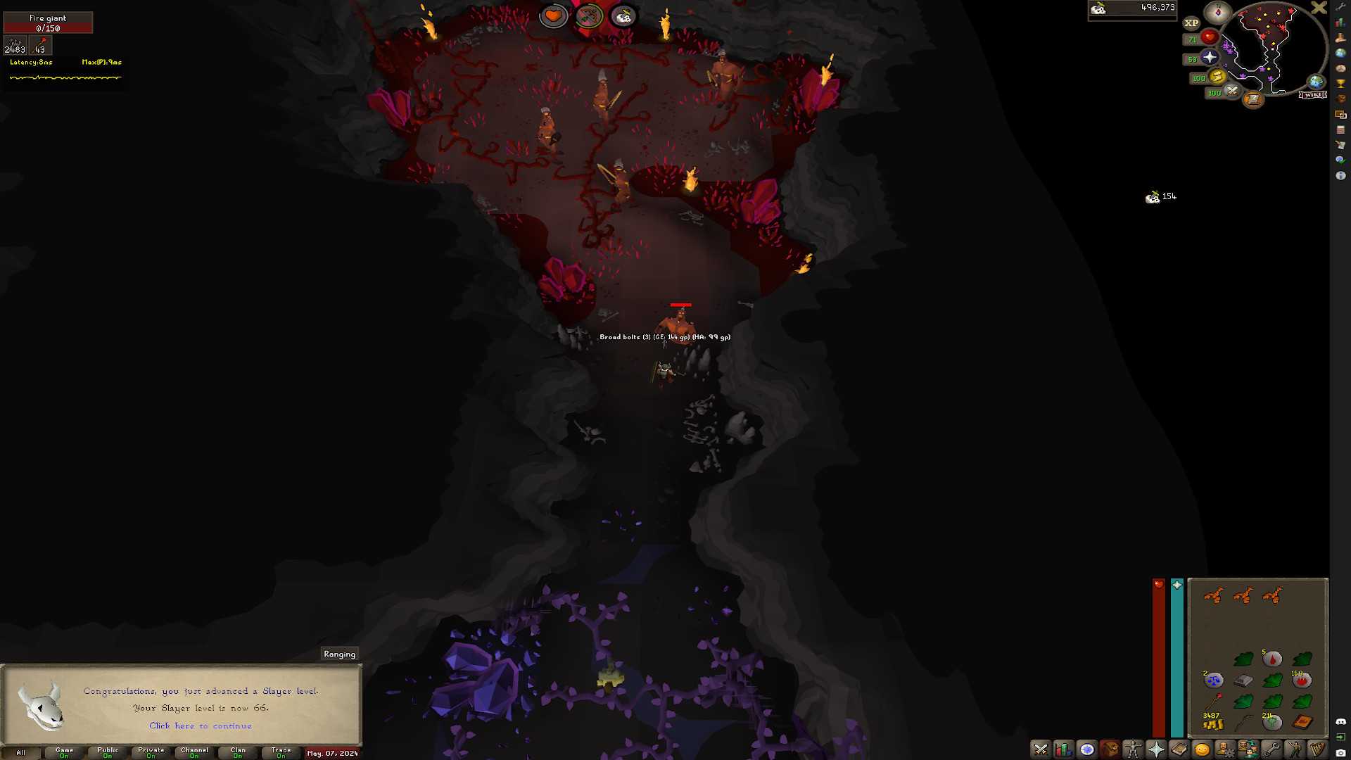 Gaining a slayer skill in OSRS
