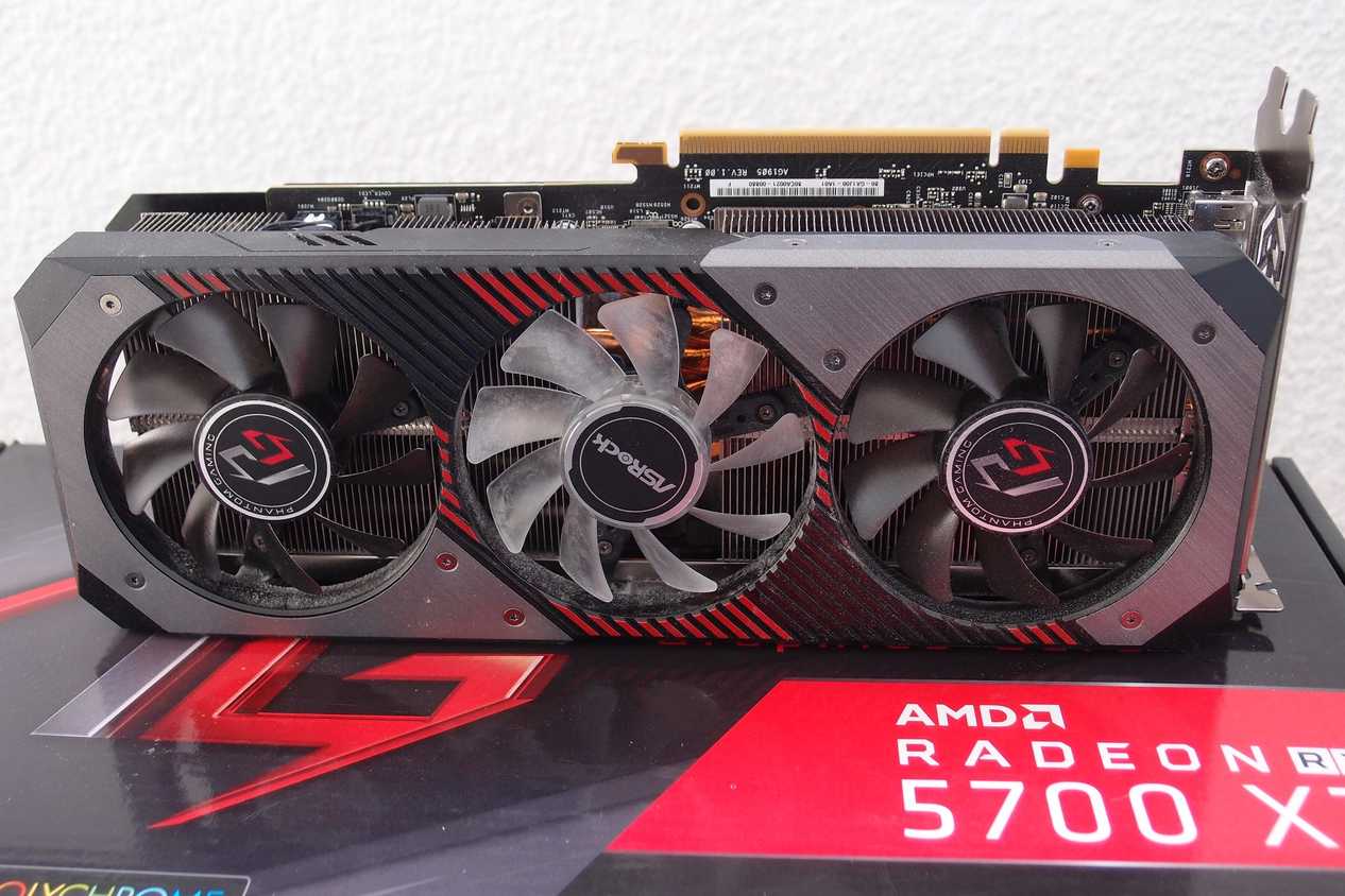 AMD RX 5700 XT graphics card with box