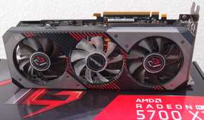 AMD RX 5700 XT graphics card with box