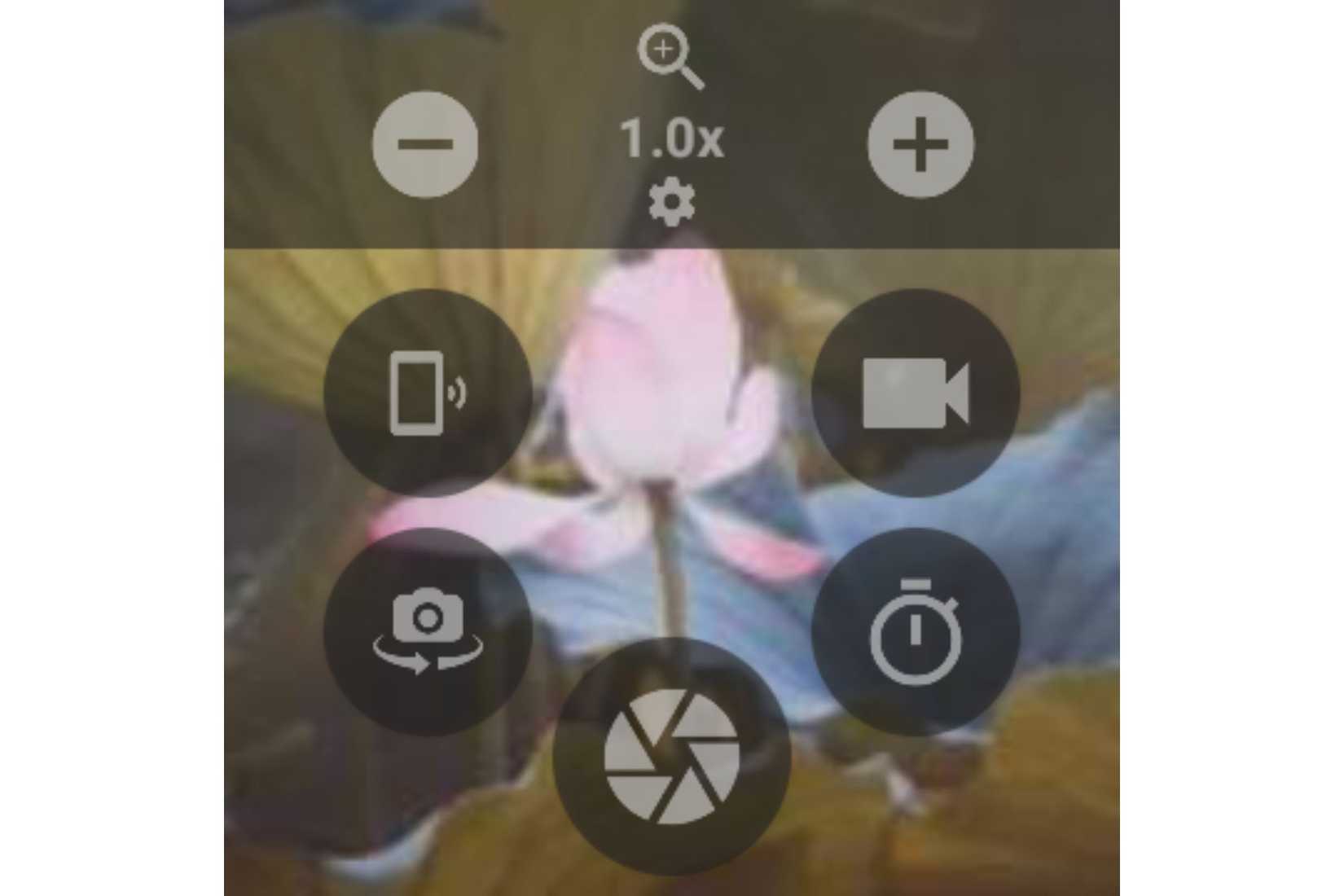An image showing the screenshot of the camera remote app on Wear OS.