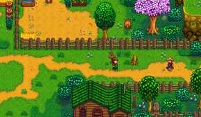 Promotional screenshots for Stardew Valley gameplay.