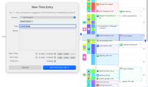 A screenshot showing Timing new entry