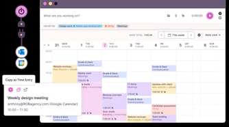 A screenshot showing toggle track calendar