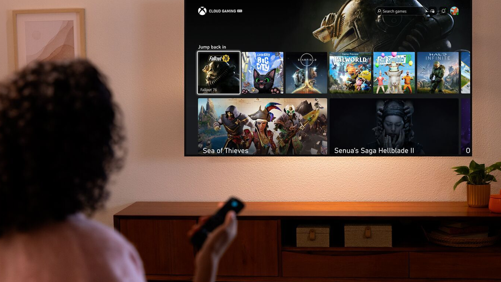 The Xbox Cloud Gaming app on the Amazon Fire TV Stick