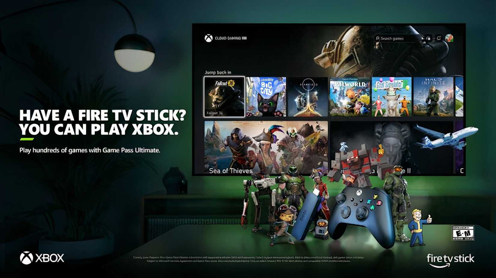 The Xbox Cloud Gaming app on the Amazon Fire TV Stick