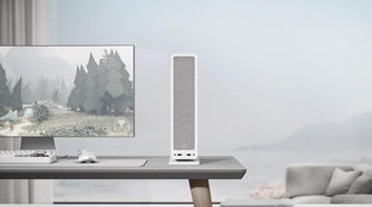 Fractal Design Ridge White PC case on table