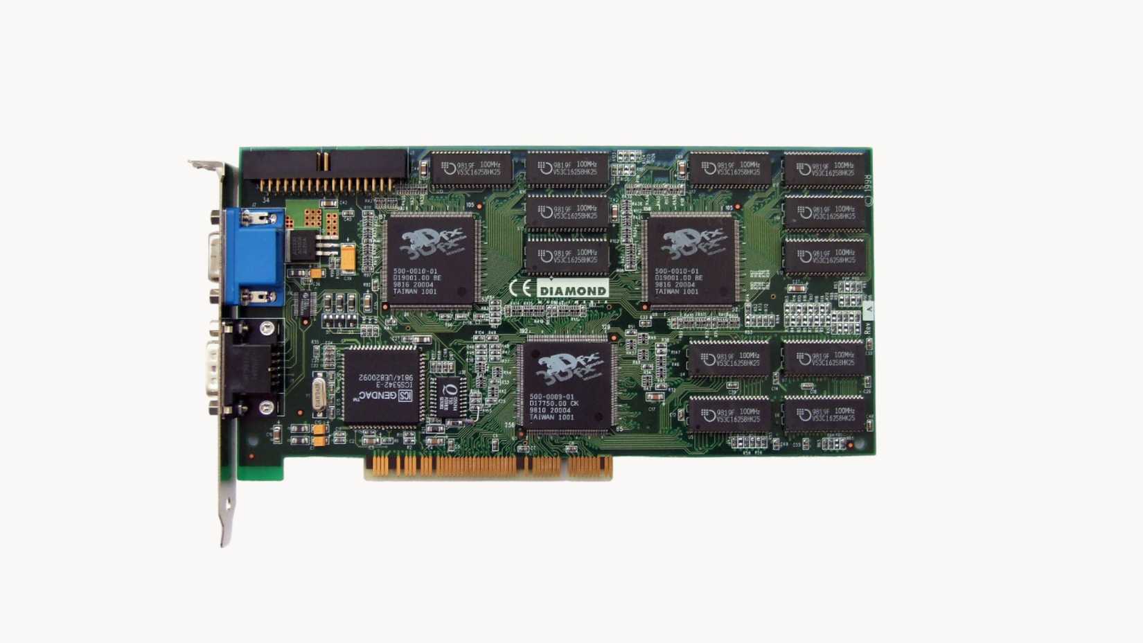 An image of a 3dfx Voodoo2 GPU