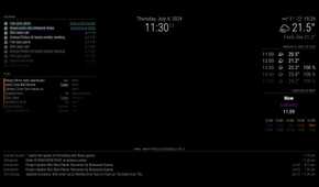 screen shot of a MagicMirror display