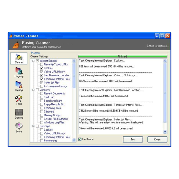 eusing cleaner window