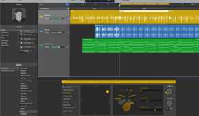 screenshot of garageband for the mac