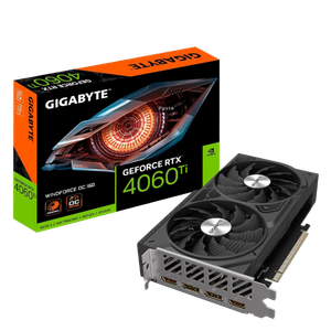 A transparent render of the GIGABYTE GeForce RTX 4060 Ti WINDFORCE OC
