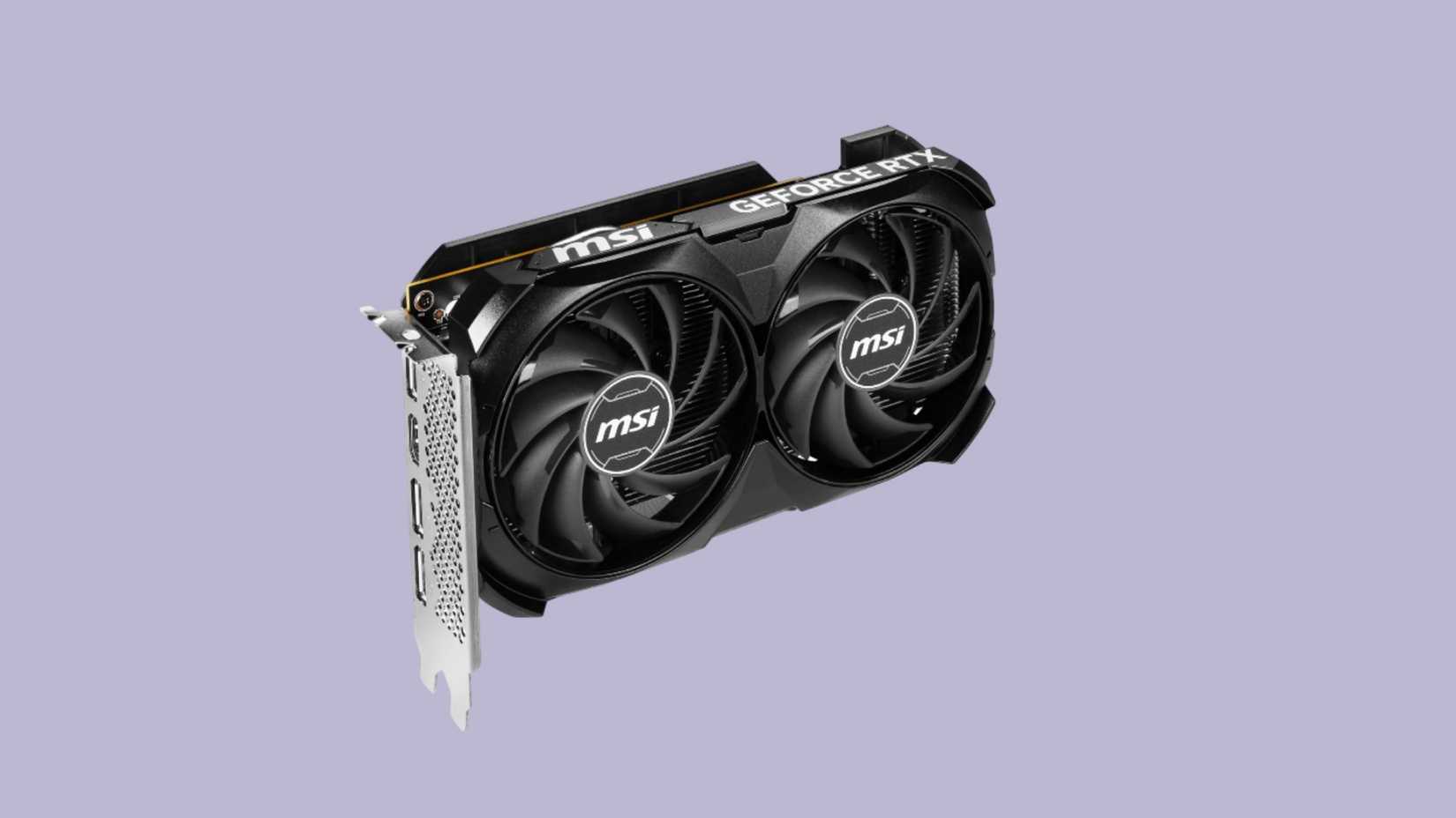 An image of the MSI Gaming GeForce RTX 4060 placed on a purple background