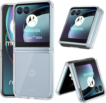 For Motorola Razr 2024 /Razr+ Plus 2024 Phone Case Clear Acrylic Hybrid Cover eB For Motorola Razr 2024 /Razr+ Plus 2024 Phone Case Clear Acrylic Hybrid Cover eB