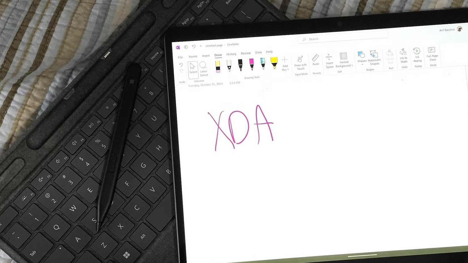OneNote on Surface with Surface Pen