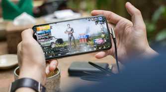 playing pubg mobile phone