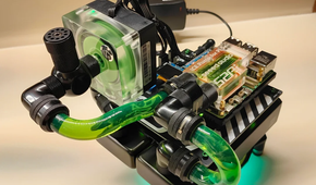 A water cooled Raspberry Pi 5