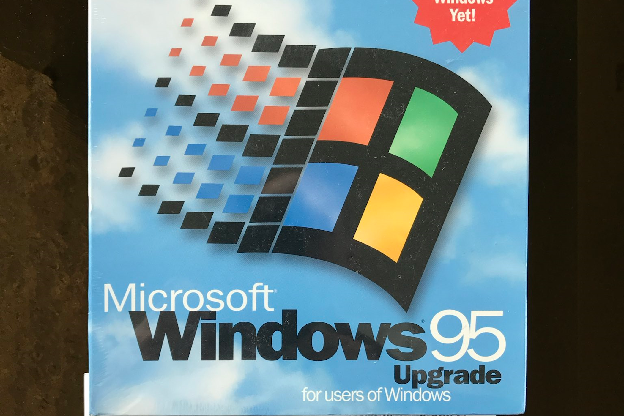 An ex-Microsoft employee shows off the first copy of Windows