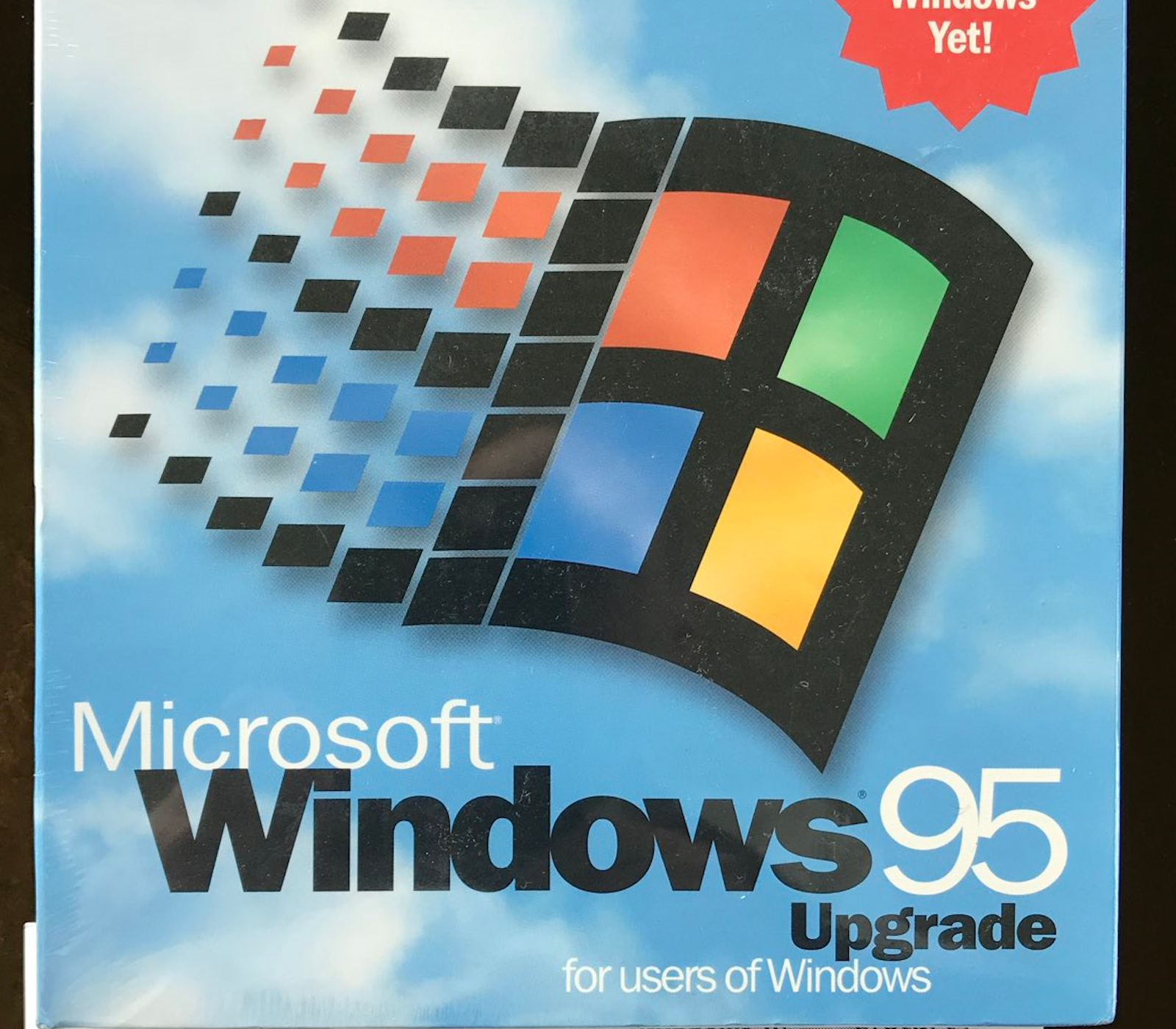 An ex-Microsoft employee shows off the first copy of Windows 95