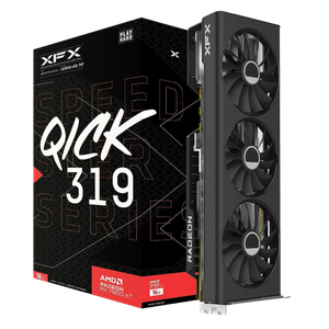 A transparent render of the XFX Speedster QICK319 RX 7800 XT