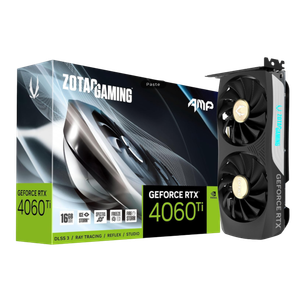 A transparent render of the ZOTAC GAMING GeForce RTX 4060 Ti 16GB AMP