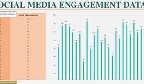 Social media engagement data excel template