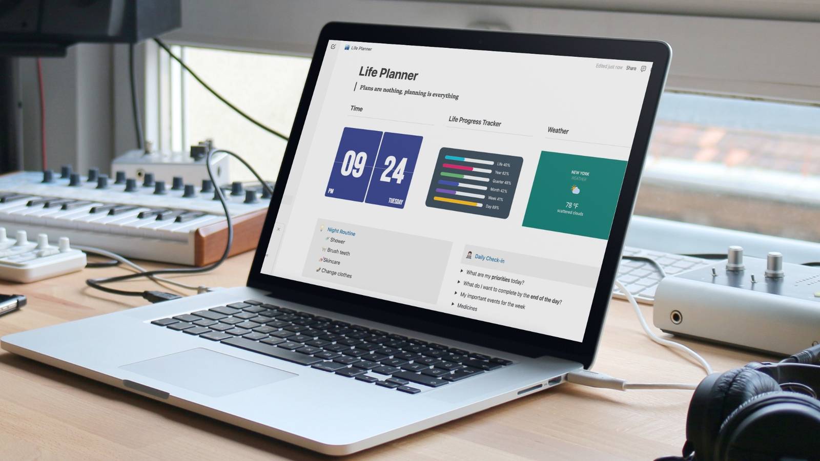 How to create a life planner Notion page