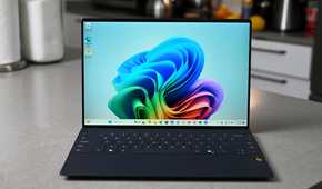 Dell XPS 13 (9430) on light gray marble counter